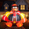 Joiedomi 6 FT Thanksgiving Inflatable Turkey Decorations, LED Light Up Turkey with Pilgrim Hat, Blow Up Decor for Thanksgiving Outdoor Decorations, Halloween Inflatable for Yard Garden by Joiedomi