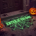 Rtteri Halloween Spider Web Doormat Glow in Dark 17x30 Non Slip Entrance by Rtteri