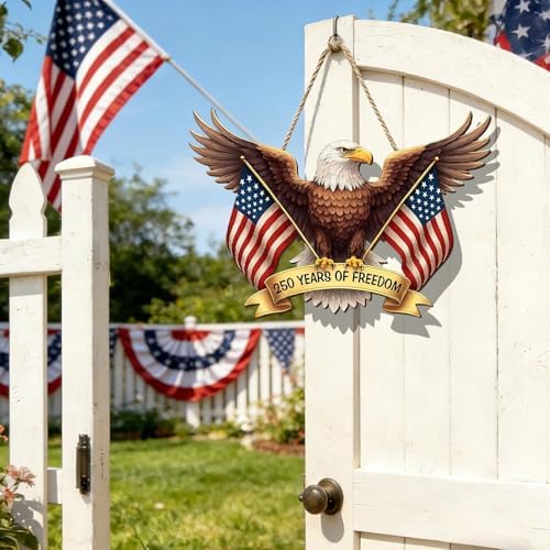 Patriotic Eagle Sign Fits 4th of July 250 Years of Freedom - Image 4