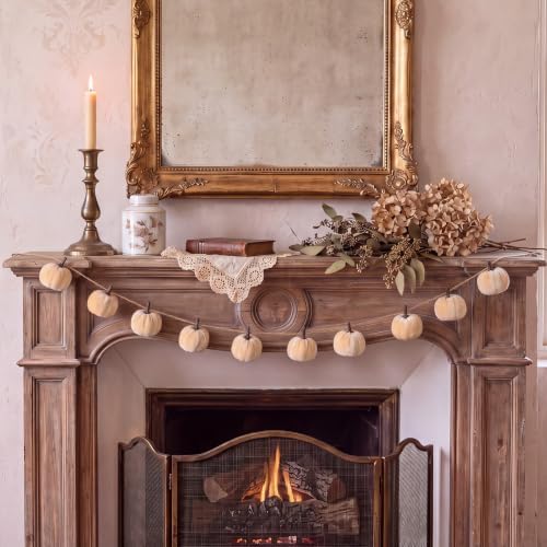Mindsoft 8.2 ft Velvet Pumpkin Garland Champagne - Image 4