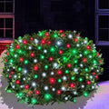 HISHINY Christmas Net Lights Outdoor for Bushes,100LED 5X5ft Connectable Bush Yard Mesh Shrub Net Light Decorations for Party, Holiday, Wedding, Tree,Home Decor(Red White Green) by HISHINY