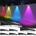 Brightever Solar Fence Lights Black 8-Pack, Color Changing & 7 Fixed Color by Brightever