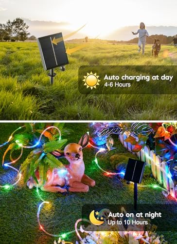 Brightown Solar String Lights Outdoor Waterproof, 39FT 100LEDs, Multicolor - Image 4