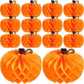 JOVITEC 6 Pack Thanksgiving Table Decor Honeycomb Pumpkins 10.2 Inch Paper Fall Hanging Pumpkin Decorations 3D Tissue Centerpieces for Halloween Birthday Wedding Party Supplies by Jovitec