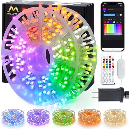 JMEXSUSS 400 LED RGB String Lights Indoor for Bedroom Plug in by JMEXSUSS