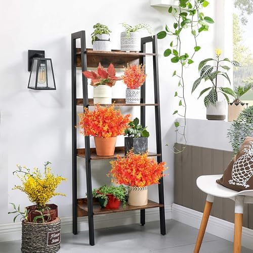 RECUTMS Artificial Faux Fall Mums Plants Fake Outdoor Flowers,Autumn Decor - Image 6
