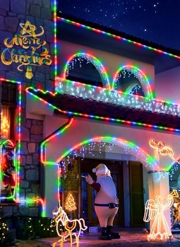 Brightown 2 Pack Total 78FT 200LED Solar Rope Lights, Multicolor - Image 6