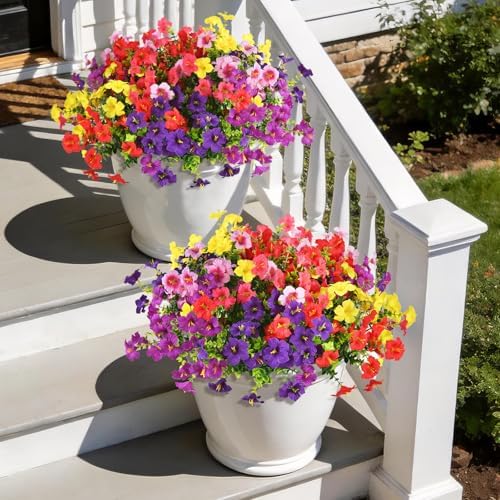 Artificial Fake Petunias Flowers for Outdoors Spring Summer Decoration - Image 5