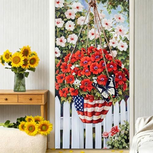 Patriotic Welcome Door Cover, 70.86" X 35.43" Door Banner - Image 6
