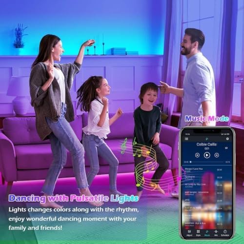 AILBTON 150ft Led Strip Lights(2 Rolls of 75ft led Lights) Ultra Long Led Light Strip with App Voice Control Remote,5050 RGB Music Sync Color Changing Led Lights for Bedroom,Party,Home Decoration - Image 2