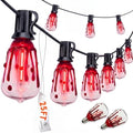25Ft Halloween LED String Lights Outdoor with 25 ST38 Red Blood Drop Lights, Connectable Halloween Patio Lights for Indoor Outdoor Backyard Garden Halloween Christmas Party Decor by Doratale