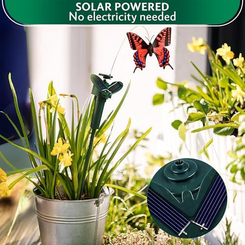 Solar Butterfly Garden Stakes 3 Pcs, Moving Decorations for Yards - Image 4