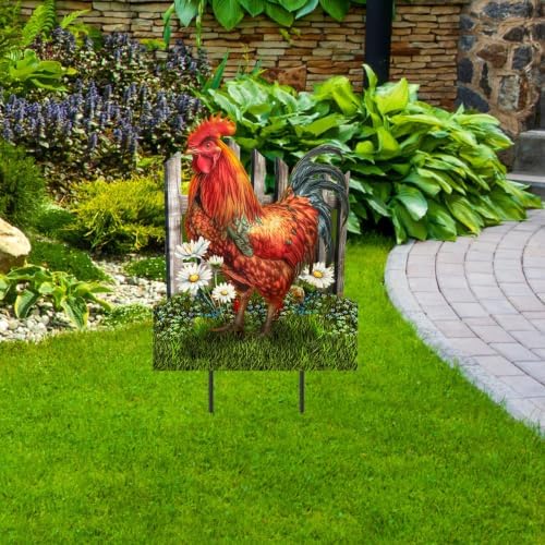 Briarwood Lane Summer Metal Art 27x15 Sunrise Rooster for Summer Metal Art - Image 2