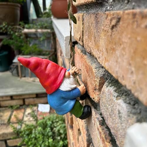 Hanging Gnome Garden Statue Decoration,Climbing Gnomes Statue Figurine Ornament for Indoor Outdoor Home Garden Decor - Image 2