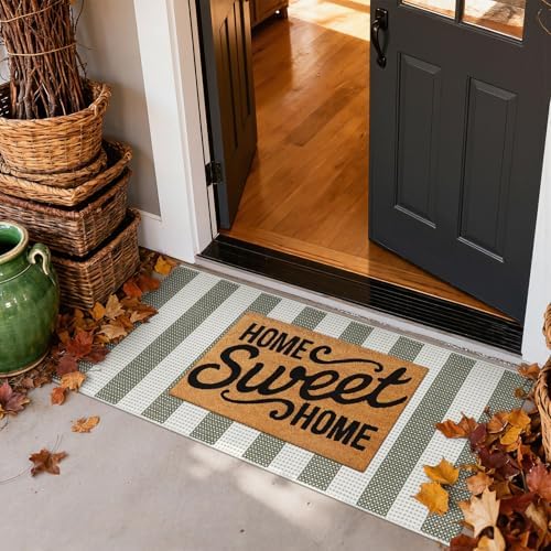 Fall Front Door Mat Outside Entrance 2x4.3, Boho Striped Outdoor Rug - Image 7