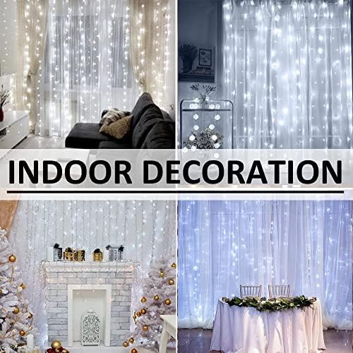 Solhice LED Curtain Lights Outdoor 30ft x10ft Cool White, 720 LED Plug in Hanging Christmas String Lights Indoor, Twinkle Light Backdrop for Outside Backyard Wedding Bedroom Decor (Not Connectable) - Image 4