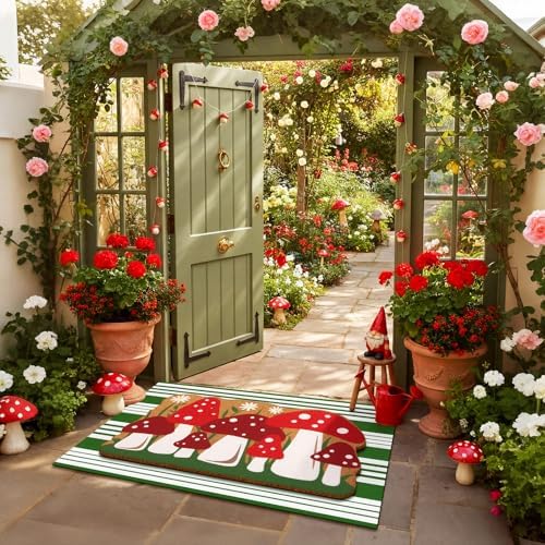 Tinideya 2 23.6 X 35.4 Inches Mushroom Green Red - Image 4