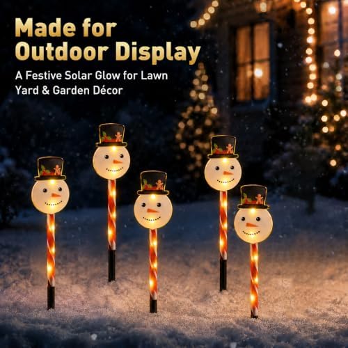 Solar Christmas Lights Outdoor, Yard Decor for Garden, Lawn and Pathway - Image 2