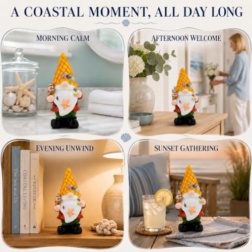 Garden Gnomes Statues, Summer Gnomes Decorations Colorful Ocean Theme - Image 6
