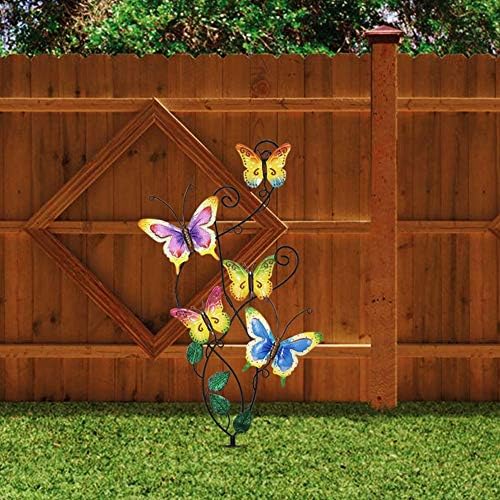 Juegoal 28 Inch Butterfly Garden Stake Decor Metal Wall Art Decoration, Mothers Day Ideal Gifts for Mom, Yard Outdoor Ornaments - Image 3