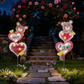 Lewondr Valentine's Day Decorations Outdoor, Metal Solar Pathway Lights by Lewondr