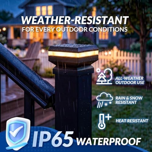 Egadis Solar Post Cap Lights for 2.56 in. x 2.56 in. Posts, 4 Pack - Image 2