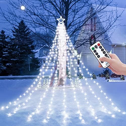 Christmas Decorations Outdoor String Lights 8 Modes and Timer with Remote by Decute