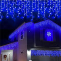YEGUO 66ft 800 LED Blue Icicle Lights Outdoor Waterproof, 160 Drops Icicle String Light Connectable, 8 Modes Icicle Christmas Lights with Memory Timer by YEGUO