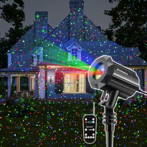 Poeland Christmas Laser Projector Lights Waterproof Outdoor Garden Decorative Lighting with Security Lock 3 Color Red Green Blue - Image 2