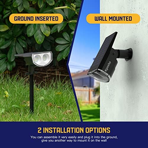 Kyosho Solar Spot Lights Outdoor, IP67 Waterproof Solar Lights for Yard, Garden and Walkways, 38 LEDs RGBW Multicolor Spotlight, 6 Pack - Image 3