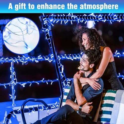 100FT Blue LED Fairy Lights, Connectable Christmas String Lights - Image 5
