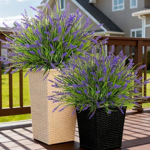 Ammyoo 24 Pcs Artificial Fake Plants UV Resistant for Outdoor Decoration by Ammyoo