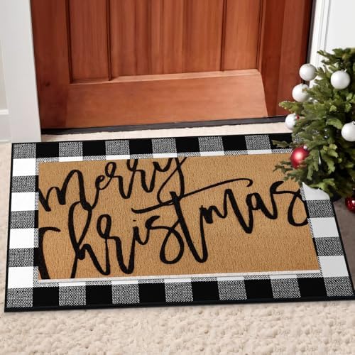 Tinideya 2 Pcs Merry Christmas Layered Doormat Set, 23.6" X 35.4" - Image 6