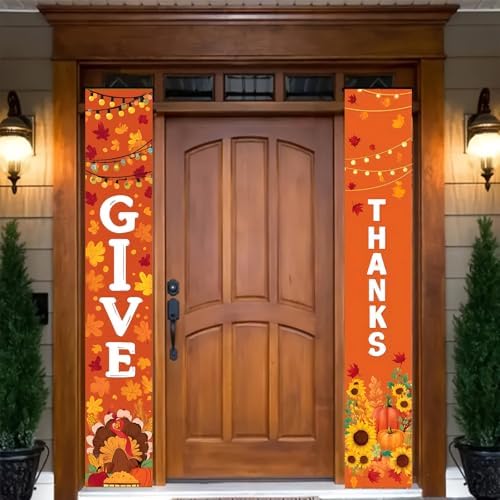 BlissYard Give Thanks Door Banner 12 x 71 Inch Thanksgiving - Image 6