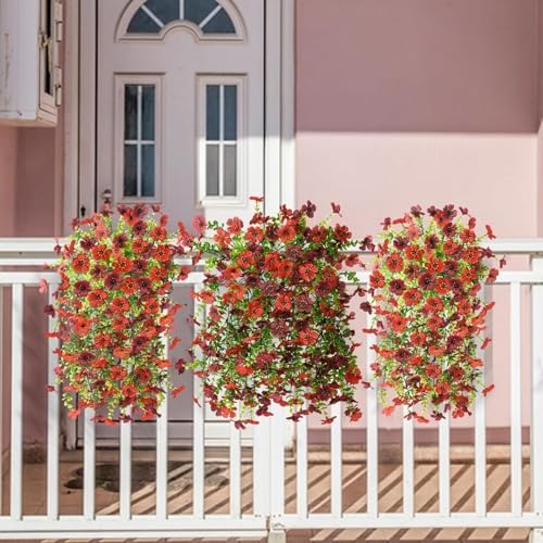 ZFProcess Artificial Hanging Flowers for Outdoors Fall Decoration - Image 5