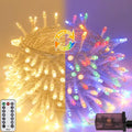 Connectable String Lights Indoor Outdoor Clear Wire | Warm White Christmas Lights | Twinkle Fairy Light Plug in with Timer for Bedroom Classroom Wedding Tree Patio Decor by KAQ