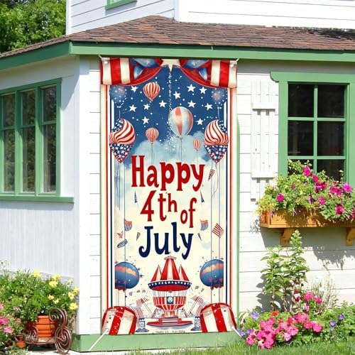 Patriotic Welcome Door Cover, 70.86" X 35.43" Door Banner - Image 5