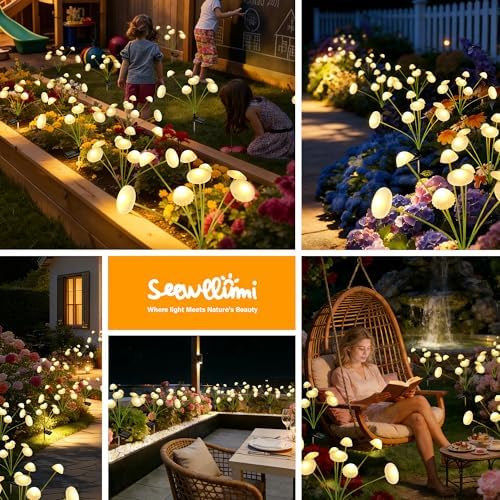 Solar Garden Lights Outdoor, 6Pack Solar Lights Garden Decor, Swaying Mushroom Lights Waterproof for Yard, Patio,Pathway Decoration,Gifts for Women,Mom(Warm White) - Image 5