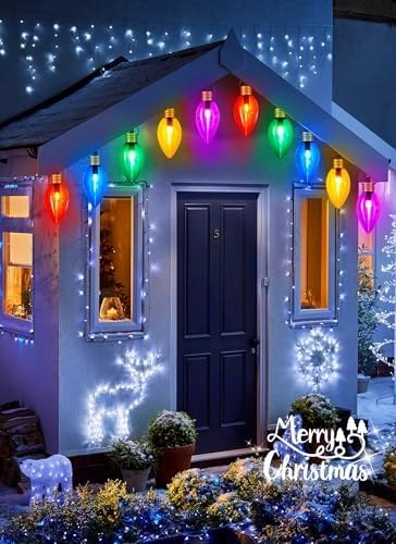 Super Jumbo C9 Christmas Pathway Lights - 11FT 5 LED C9 Pathway Light - Image 7