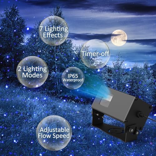 AIRIVO Outdoor Laser Lights Projector, RGB Color Firefly Lights Projection Light, Christmas Star Projector with Remote Control, Holiday Halloween Decor for Home, Garden, Trees, RGB 3 Color Motion - Image 4