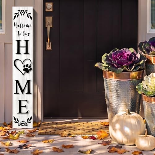 Welcome Sign Porch Decor Front Door Outdoor Wooden Board, Rustic Farmhouse - Image 6