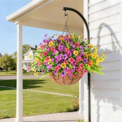 INQCMY Artificial Flowers for Outdoor Faux Plants Fake Flowers Spring Decor - Image 4