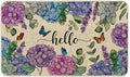 Welcome Spring Door Mat Hydrangea Flowers Doormat Indoor Outdoor Entrance Summer Decor Outdoor Rug Low-Profile Floor Rug Non Slip Spring Summer Decor Rubber Mats for Home Decoration 17x29Inch by Unknown