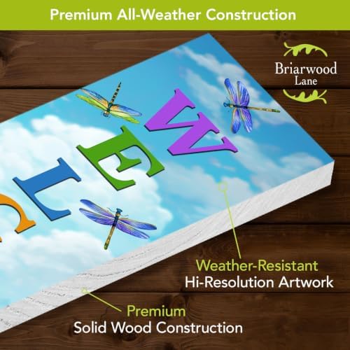 Briarwood Lane Spring Double Sided Reversible Pine Porch Leaner 47x9.5 Dragonflies and Frogs For Spring Porch Leaner - Image 4