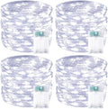 4 Pack 60 LED Fairy Lights Battery Operated with Timer, 20 FT Cool White by BOSSERN