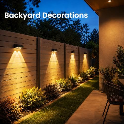 Solar Fence Lights Outdoor, Color Changing, Waterproof IP65, 4 Pack - Image 6