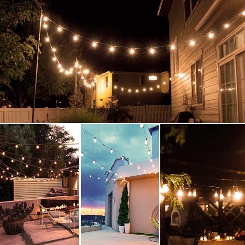 48FT LED Outdoor String Lights, S14 IP65 Waterproof Patio Lights Outside Light, Edison Shatterproof Bulbs with Remote Control Vintage Backyard Light, Garden, Deck Lighting - Image 7