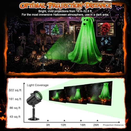 12-in-1 Halloween Projector Lights Outdoor with 3D Dynamic Breathing Effect - Image 5