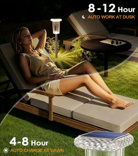 DenicMic Pathway Solar Lights Outdoor Waterproof 4 Pack Halloween Decor - Image 6