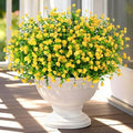 Yastouay Artificial Flowers for Outdoors UV Resistant, 22 Bundles Yellow Realistic Fake Outdoor Flowers Fake Plants, Faux Flowers for Outdoor Planters Front Porch Garden Window Box Farmhouse Decor by Yastouay